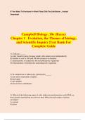 Campbell Biology&comma; 10e &lpar;Reece&rpar; Chapter 1 Evolution&comma; the Themes of biology&comma; and Scientific Inquiry &vert;Test Bank For Complete Guide