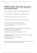 PDHPE CORE 1 HSC exam questions and answers 2024.