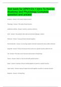 Test bank for APHY-Ch.1 Intro To Human Anatomy and Physiology Complete question and answer