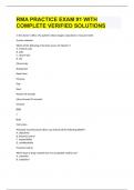 RMA PRACTICE EXAM &num;1 WITH COMPLETE VERIFIED SOLUTIONS&period;