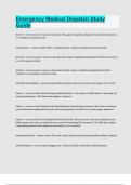 Emergency Medical Dispatch Study Guide Questions and answers latest update 