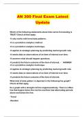 AN 300 Final Exam Latest Update