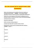 AN 300 EXAM WITH QUESTIONS AND ANSWERS 