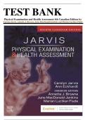 Test Bank for Physical Examination and Health Assessment, 4th Canadian Edition (Jarvis, 2024), Chapter 1-31 | All Chapters