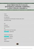 ELECTROLYTES PCCN EXAM &vert;  QUESTIONS & ANSWERS &lpar;VERIFIED&rpar; &vert;  LATEST UPDATE &vert; GRADED A&plus;