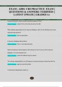 EXAM &colon; AIRS&colon; CRS PRACTICE EXAM &vert;  QUESTIONS & ANSWERS &lpar;VERIFIED&rpar; &vert;  LATEST UPDATE &vert; GRADED A&plus;