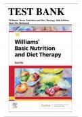 Test Bank for Williams Basic Nutrition and Diet Therapy, 16th Edition (Nix, 2022), Chapter 1-23 | All Chapters