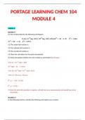 PORTAGE LEARNING CHEM 104 MODULE 4 