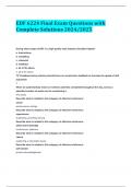 EDF 6224 Final Exam Questions with Complete Solutions 2024&sol;2025