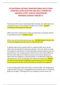 ATI MATERNAL OB FINAL EXAM&sol;MATERNAL OB ATI FINAL EXAM REAL EXAM QUESTION AND WELL ELABORATED ANSWERS LATEST UPDATES 2024&lpar;VERIFIED ANSWERS&rpar;&vert;ALREADY GRADED A&plus;
