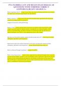 PTA FLORIDA LAW AND RULES EXAM 2024&sol;ALL 60 QUESTIONS WITH VERIFIED CORRECT ANSWERS&sol;ALREADY GRADED A&plus;