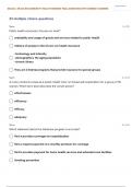 NR-436: | NR 436 RN COMMUNITY HEALTH NURSING TRIAL EXAM 4 QUESTIONS WITH CORRECT ANSWERS