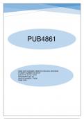 PUB4861 ASSIGNMENT 6 2023 - THE PURPOSE AND PUBLIC BENEFITS OF PUBLIC MONEY