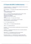 CT Exam with 100&percnt; Verified Answers