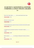 IS 240 TEST 2 &vert; QUESTIONS & ANSWERS  &lpar;VERIFIED&rpar; &vert; LATEST UPDATE &vert; GRADED  A&plus;