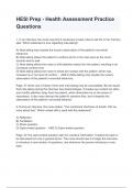 HESI Prep - Health Assessment Practice Questions 2024