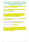 PTA FLORIDA LAW AND RULES EXAM 2024&sol;ALL 60 QUESTIONS WITH VERIFIED 100&percnt; CORRECT ANSWERS&sol;ALREADY PASSED