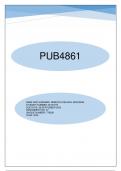 PUB4861 assignment and portfolio package