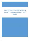 Mastering Competencies in Family Therapy 3rd Edition Gehart Test Bank.
