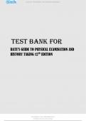 Bates’ Guide to Physical Examination and History Taking, 12th Edition Test bank.