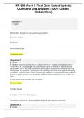 NR 503 Week 8 Final Quiz &lpar;Latest Update&rpar; Questions and Answers &lpar;100&percnt; Correct Elaborations&rpar;