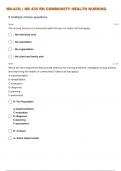 NR-435&colon; &vert; NR 435 RN COMMUNITY HEALTH NURSING MODULE 5&period;01 DEVELOPING A COMMUNITY DIAGNOSIS 
