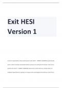 Exit HESI Version 1