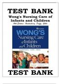 Test Bank Wong's Nursing Care of Infants and Children (12th Edition, 2024) Marilyn J. Hockenberry | All Chapters 1-34 This is a Test Bank Resource, tailored to the contents of text of  Wong's Nursing Care of Infants and Children 12th Edition Hockenb