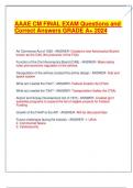 AAAE CM FINAL EXAM QUESTIONS  AND 100&percnt; CORRECT VERIFIED  ANSWERS GRADE A&plus; 2024