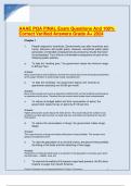 AAAE PQA FINAL Exam Questions And 100&percnt; Correct Verified Answers Grade A&plus; 2024&period;pdf
