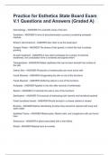 Practice for Esthetics State Board Exam V&period;1 Questions and Answers &lpar;Graded A&rpar;