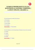 KYBOD JURISPRUDENCE EXAM &vert;  QUESTIONS & ANSWERS &lpar;VERIFIED&rpar; &vert;  LATEST UPDATE &vert; GRADED A&plus;