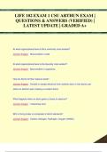 LIFE 102 EXAM 1 CSU ARTHUN EXAM &vert;  QUESTIONS & ANSWERS &lpar;VERIFIED&rpar; &vert;  LATEST UPDATE &vert; GRADED A&plus;