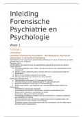 Tentamenstof Inleiding Forensische Psychiatrie en Psychologie