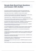 Nevada State Board Exam Questions and Answers 100&percnt; Verified