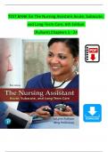 TEST BANK for The Nursing Assistant Acute, Subacute, and Long-Term Care, 6th Edition (Pulliam), Verified Chapters 1 - 24, Complete Newest Version
