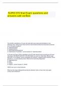    NURS 570 final Exam questions and answers well verified&period;