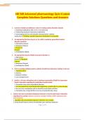 NR 508 Advanced pharmacology Quiz 4 Latest Complete Solutions Questions and Answers.docx