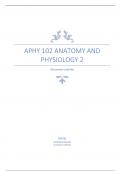 APHY 102 Anatomy and Physiology 2 