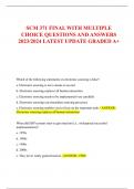 SCM 371 FINAL WITH MULTIPLE  CHOICE QUESTIONS AND ANSWERS  2023/2024 LATEST UPDATE GRADED A+