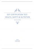 DCF Certification Test - Health, Safety & Nutrition