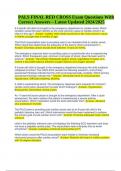 PALS FINAL RED CROSS Exam Questions With Correct Answers Latest Updated 2024&sol;2025 &lpar;100&percnt; Verified&rpar;