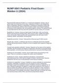 NUNP 6541 Pediatric Final Exam-Walden U &lpar;2024&rpar;