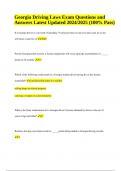 Georgia Driving Laws Exam Questions With Correct Answers Latest Updated 2024&sol;2025 Graded A&plus;&period;