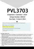  PVL3703 Assignment 1 (ANSWERS) Semester 1 2024 (200444)- DISTINCTION GUARANTEED