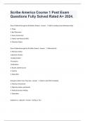 Scribe America Course 1 Post Exam Questions Fully Solved Rated A&plus; 2024&period;