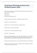 Final Exam ED Scribe America And Verified Answers 2024&period;