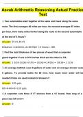 Asvab Arithmetic Reasoning Actual Practice Test 100&percnt; Correct &lpar;Latest 2024 & 2025&rpar; Download To Score A