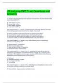 JB test prep EMT Exam Questions and Answers / Graded A