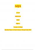 AQA A-level BIOLOGY 7402&sol;1 Paper 1 Version&colon; 1&period;0 Final Question Paper & Mark Scheme &lpar;Merged&rpar; June 2023